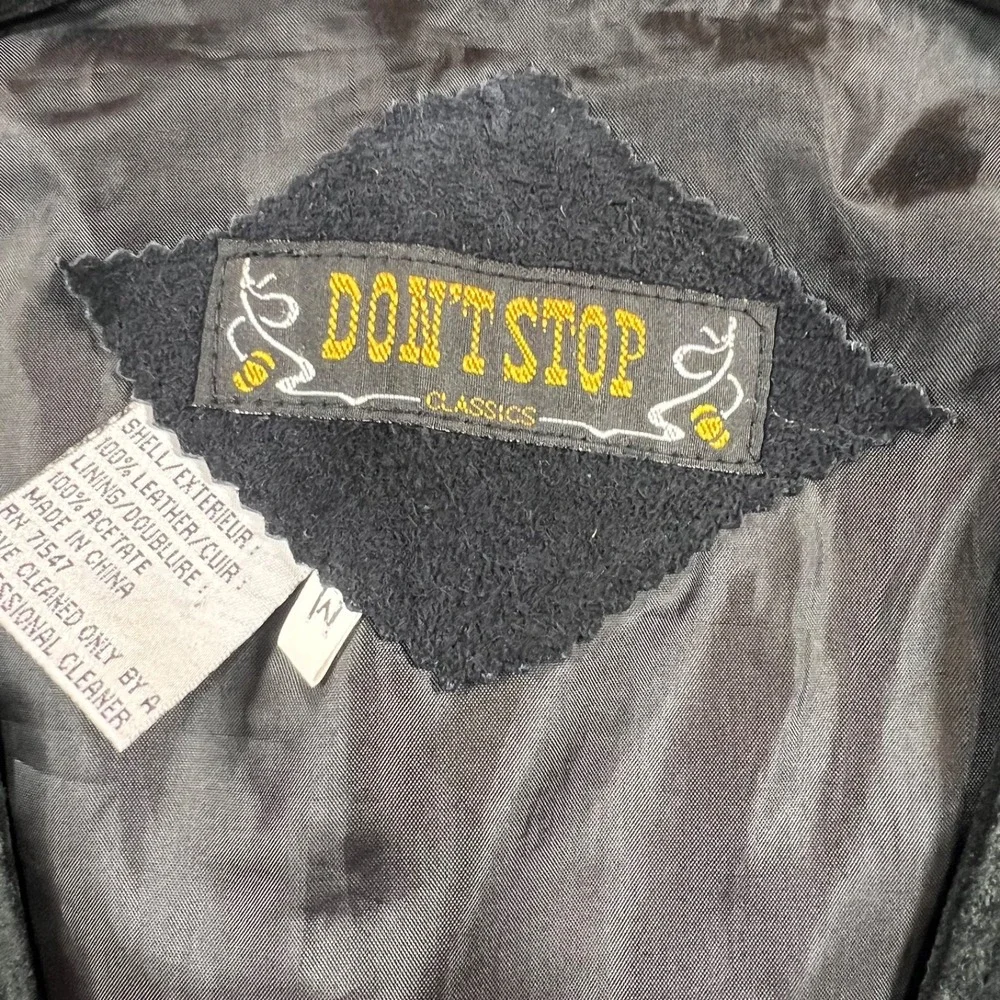 Don't Stop Leather Vest Men Medium Black Suede Cowboy‎ Western Southwest Vintage